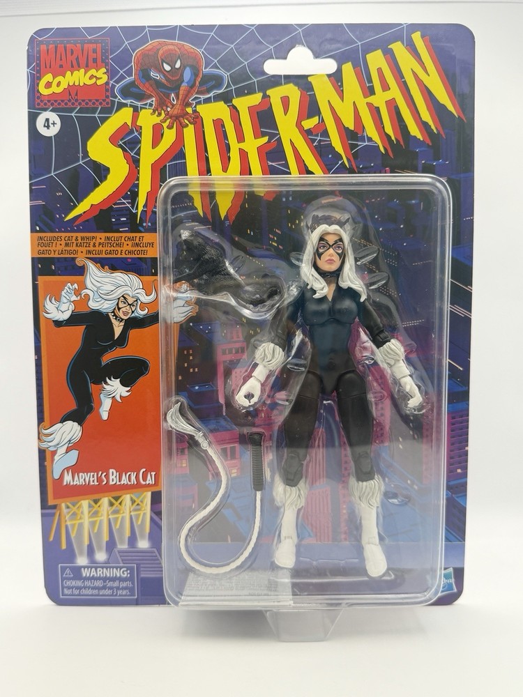 Marvel Legends Retro Spider-Man BLACK CAT 6” Action Figure