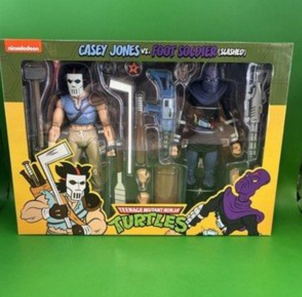NECA TMNT Teenage Mutant Ninja Turtles Casey Jones & Foot Soldier Figures 2 Pack