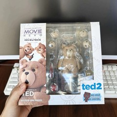 TED 2 Bear Action Figure 10CM Movable Joint PVC Collectible Model Toy Gift Boxed