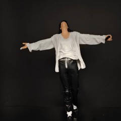 Michael Jackson Style PVC Action Figure Collectible Desktop Display Model