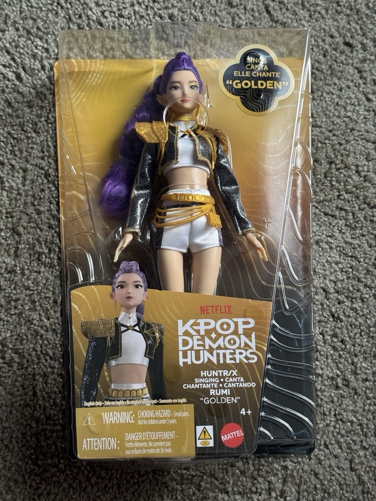 Mattel Kpop Demon Hunters Huntr/x Rumi Golden Singing Doll New In Hand! READ