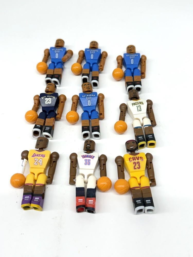 NBA Buildable Mini Figures Lot of 9 LeBron James Durant Westbrook Kobe Bryant