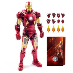 Marvel Avengers Iron Man Mark 7 MK7 Ironman Toy LED Light Action Figure Model