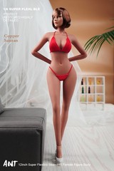 ANT T302 1/6 Female Makeup Seamless Body Copper Suntan Large Bust For 12″ Figure