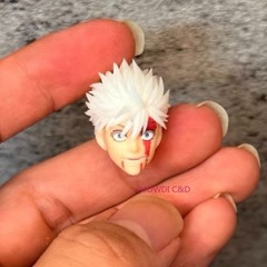 Custom 1/12 Jujutsu Kaisen Gojo Satoru Hair Part For 6″ SHF Toji Fushiguro Body