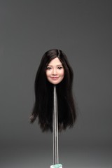 1/6 Female Head Sculpt Asian Smile Beauty Girl Model For 12″ PH TBL Figure Body