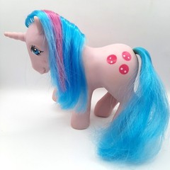 My Little Pony G1 Buttons Deflocked So Soft Unicorn Purple Vintage Hasbro MLP