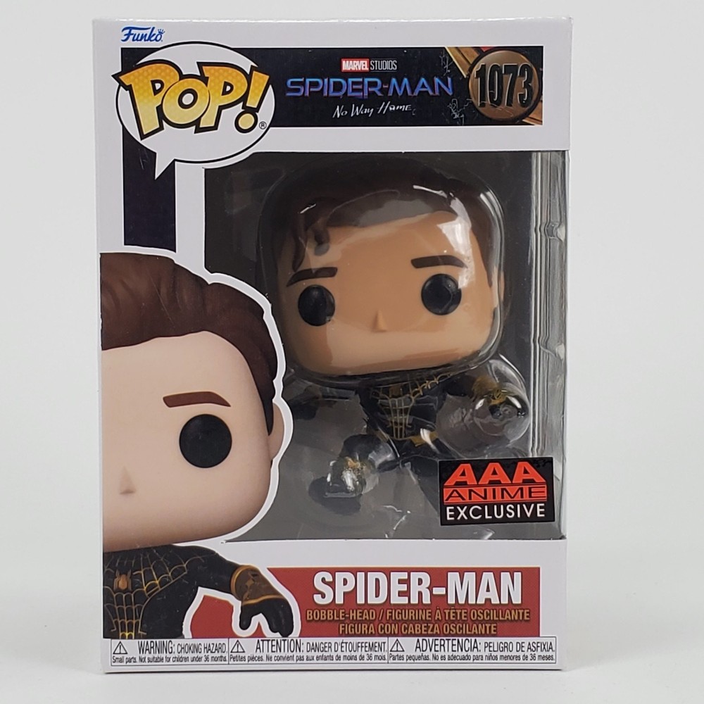 Funko Pop Marvel Spider-Man No Way Home 1073 AAA Anime Exclusive Black Gold Suit