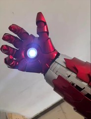 Autoking Iron Man Mk5 1:1 Helmet Wearable Voice-control Mask Cosplay Silver/Gold
