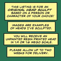 Original Custom Head of Your Choice for Mego Style Figures