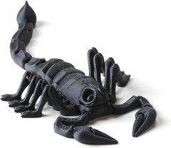 3D Printed Scorpion, Realistic Articulated & Flexible Joints, PLA, 9″, Black