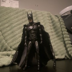 Batman Black Action Figure w/ Cape, Batarang, Gun & Extra Hands