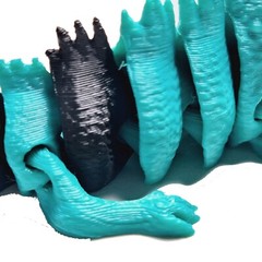 FlexiMech Cute Baby Iguana Articulated 3d Printed Lizard 3.5″ Fidget Toy