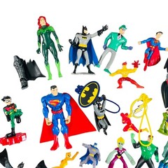 DC Comics Toy Lot of 50 Mixed Action Figures Batman Superman PVC Fast Food VTG B