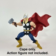 Red Wired cape for Marvel Legends 80th Thor 6″ action figure 1/12 Scale Custom