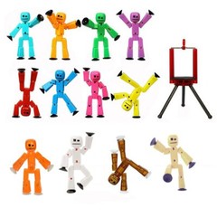 2 pcs Stikbot Animation Toy Doll with Suction Cup.