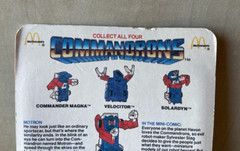 McDonald’s Commandrons Action Figure Motorized Toy Collectible Sealed New