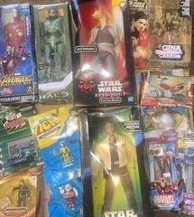 VTG 90s Star Wars Marvel Tick Halo Indiana Jones Action Figure Lot of 13