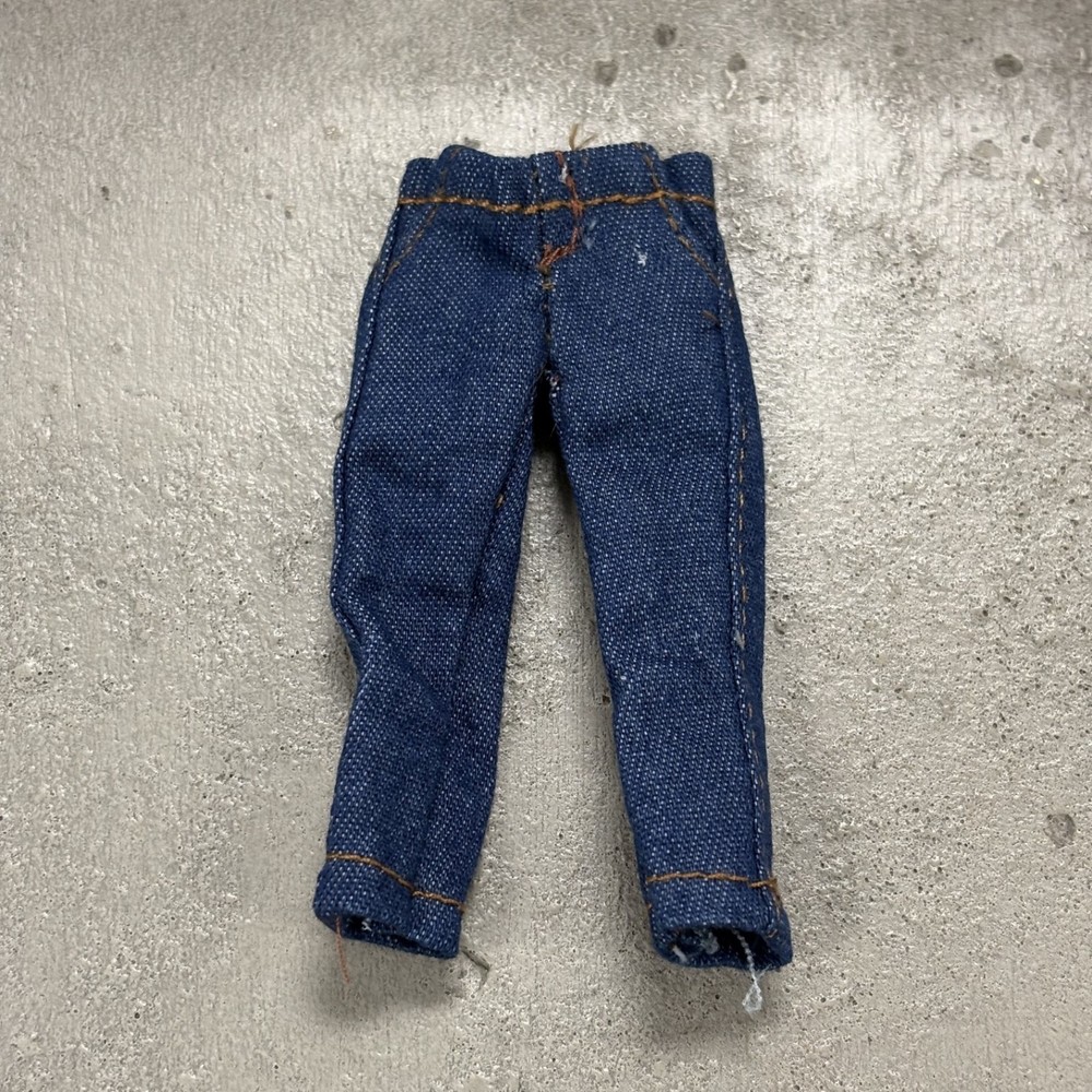 SU-CH-JEANS-S-DB: 1/12 Dark Blue Fabric Jeans for 6″ Medium to Slim Body