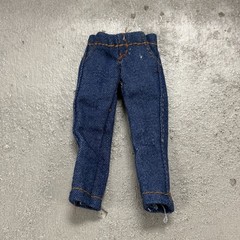 SU-CH-JEANS-S-DB: 1/12 Dark Blue Fabric Jeans for 6″ Medium to Slim Body
