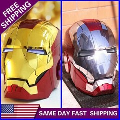 Autoking Iron Man Mk5 1:1 Helmet Wearable Voice-control Mask Cosplay Silver/Gold