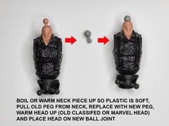 GI Joe Classified Custom 3d Print 1mm Balljoint for Recondo Neck See Description