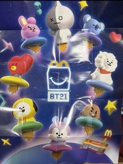 McDonald’s 2026 BTS BT21 Poster & Sticker Set Official Collectible New