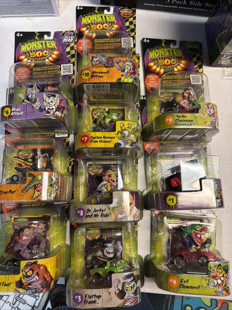 Monster 500 Driving Dead Lot Series Complete Set Serie Complet Car with Card