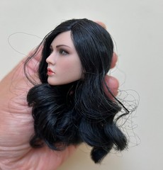 1/6 Female Head Sculpt Curly Black Hair For 12″ PHICEN Hot Toys TBLeague Figure