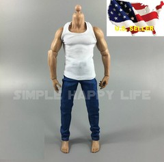 1/6 Man clothes custom wolverine White Base Tank Top with Jeans for hot toys USA