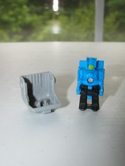 Quig with Helmet/Seat, original G1 Transformers (Headmaster Siren’s head 1988)