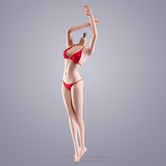 ANT T303B 1/6 Super Flexible Female Seamless Pale Medium Breast 12” Figure Body