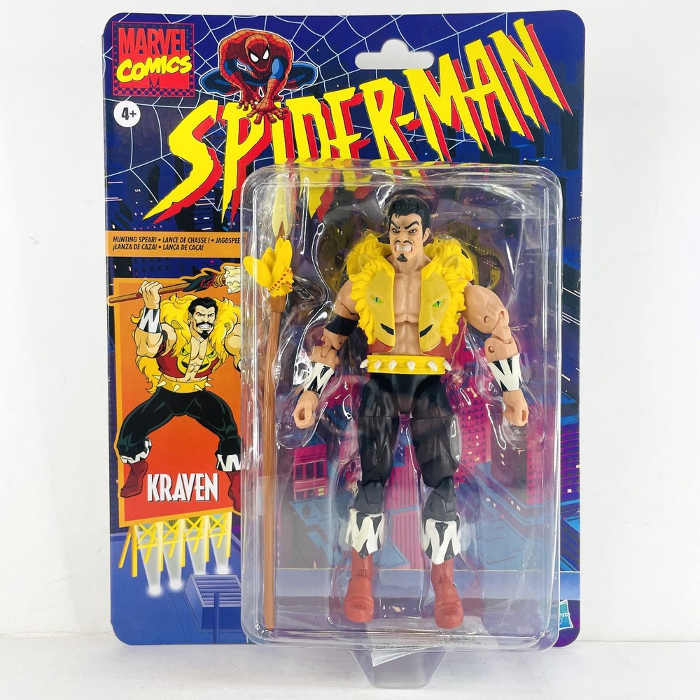 Marvel Comics Spider-Man Kraven the Hunter 6″ Auction Figure Dented Package!!!