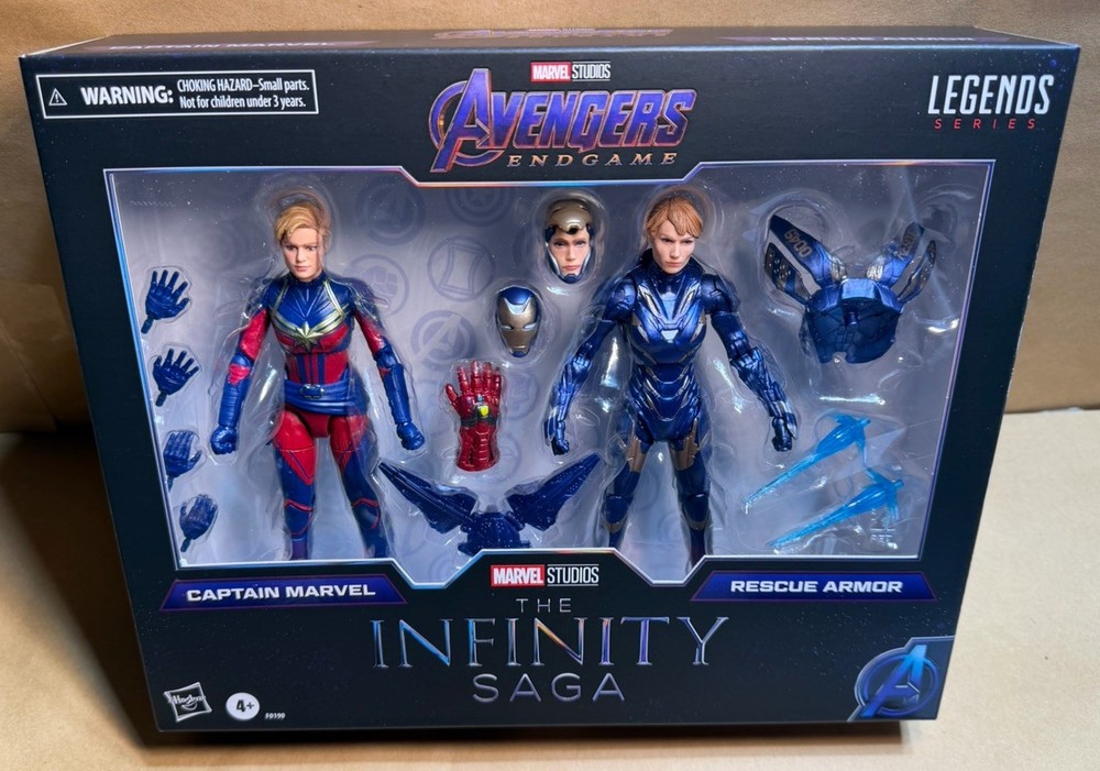 Marvel Legends CAPTAIN MARVEL RESCUE ARMOR Avengers Endgame 2 Pack Infinity Saga