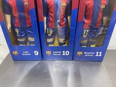 Lionel Messi Luis Suarez and Neymar Junior FC Barcelona 16″ Dolls 2016 Toodles