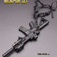 Soldier Accessories 1:6 Scale Plastic Assault Rifle Weapon Gun Fit 12” Figure