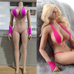 JIAOU DOLL 1:6 Suntan Skin Figure Body Large Bust 12inch Female Toys JOQ-10E-BS
