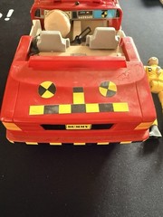 VINTAGE TYCO 1991 CRASH TEST DUMMIES RED CAR INCOMPLETE & 1 CRASH DUMMY
