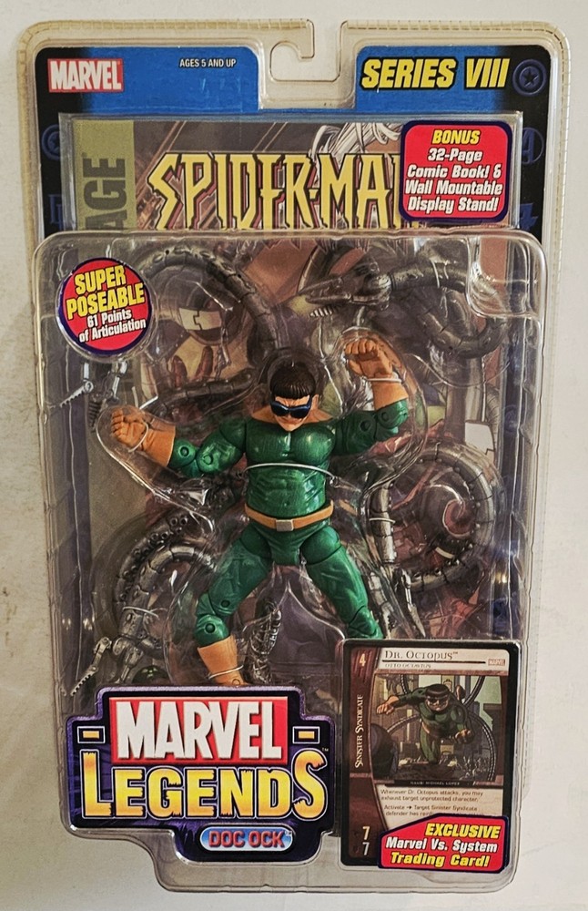 TOY BIZ MARVEL LEGENDS SERIES VIII 8 ICEMAN FIGURE with COMIC BOOK & STAND