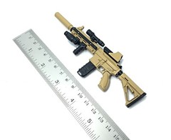 1/6 Scale Custom Desert HK416 Assault Rifle US Army Miniature Gun Action Figure