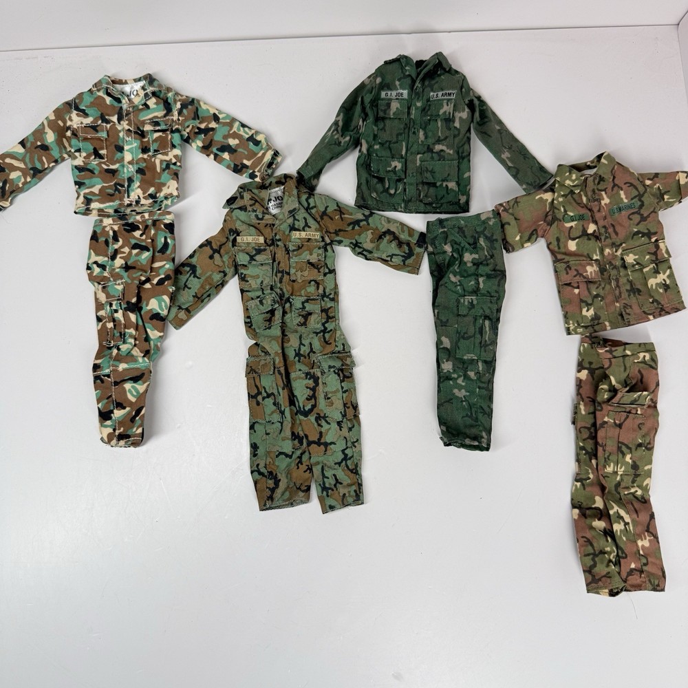 Lot Of 1/6 GI Joe Camouflage Uniform Marines Army 12” Figures