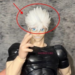 Custom 1/12 Jujutsu Kaisen Gojo Satoru Hair Part For 6″ SHF Toji Fushiguro Body