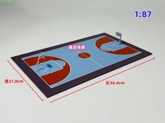 Abs Plastic Basketball Court Model Half/full Court For Urban Sand Table Layout
