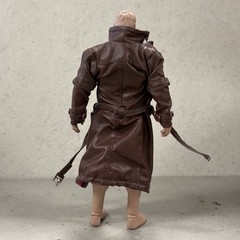 SU-CH-GB-BT: 1/12 Dark Brown Faux Leather Wired Coat & Belt for 6″ action figure