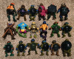 Vintage TMNT Action Figure Lot Of 18 (See Description)