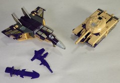 Two Blitzwing Figures One Near Complete Vintage 1985 G1 Transformers Action