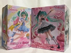Hatsune Miku AMP+ Figure Set Birthday 2025 & Rody Ver TAITO Sealed Box Damage