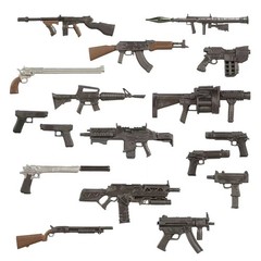 DIY Weapon Set for 7 Inch 1/12 Scale Action Figures