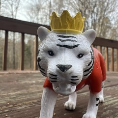 Ankyo Kidcore Whimsical Multicolor Circus Animal Tiger Figure Toy, Cake Topper