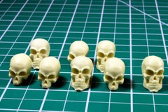 Custom 8 random unpainted Skulls Cast 1:12 scale marvel legends